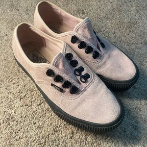 Pink vans, with platform.